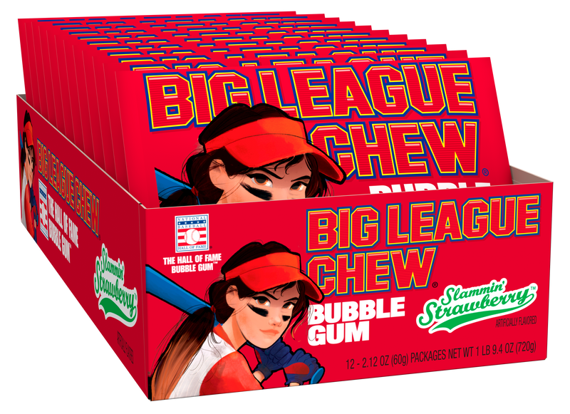 Big League Chew Case (9 Trays) - Strawberry