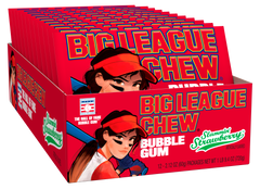 Big League Chew Case (9 Trays) - Strawberry